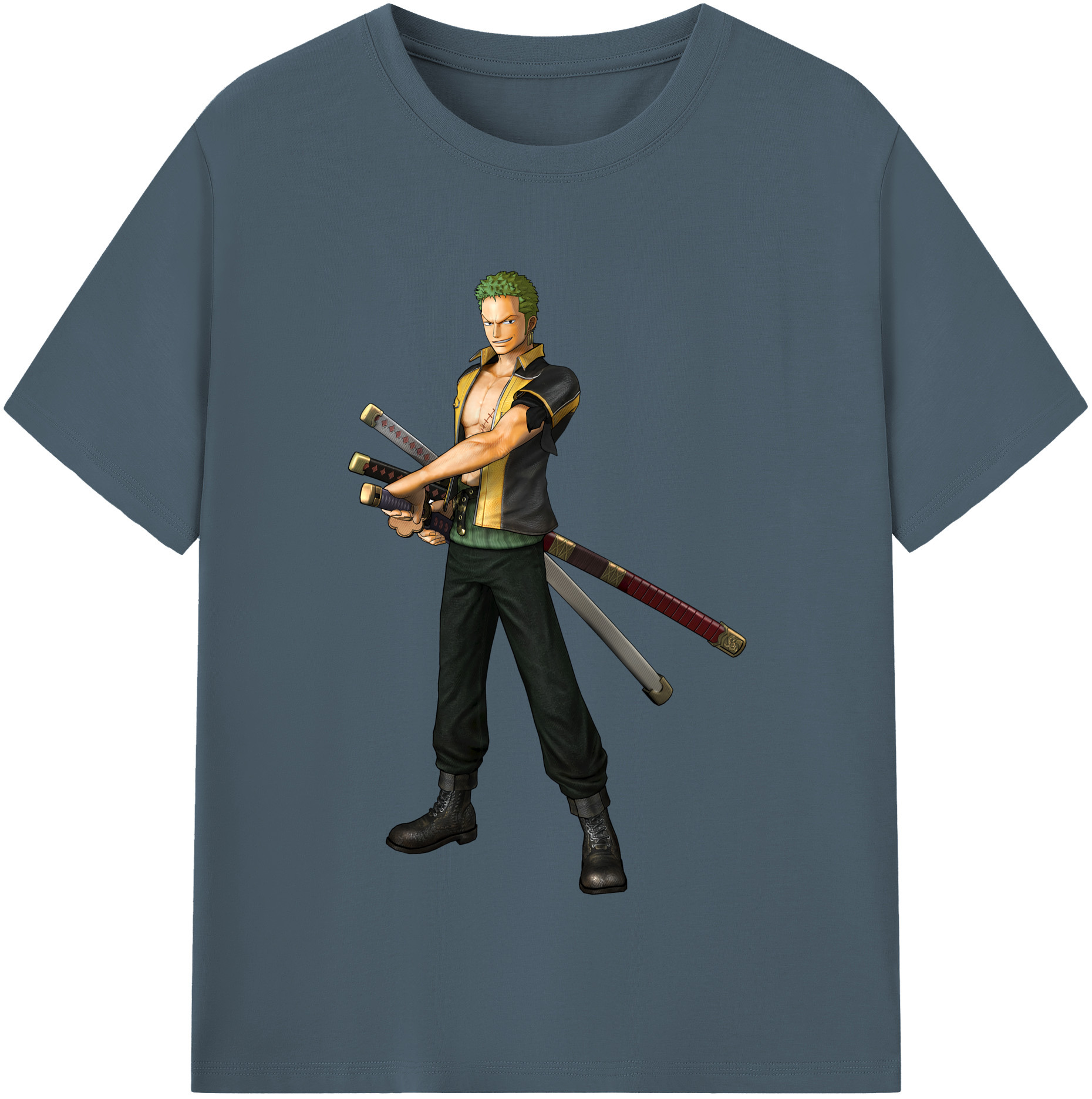 （画像用） ワンピース ロロノア・ゾロ ONE PIECE Roronoa Zoro 綿100％半袖Tシャツ（フロントプリント）